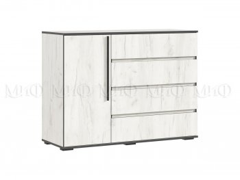 Комод 1 дверь 4 ящика (1200) Норд, крафт белый (Миф) в Екатеринбурге - mebel-e96.ru
