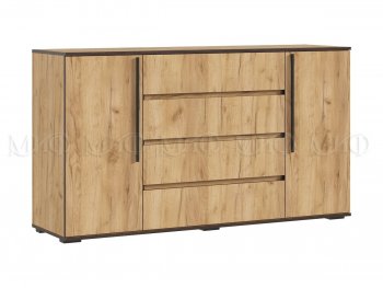 Комод 2 двери 4 ящика (1600) Норд, крафт (Миф) в Екатеринбурге - mebel-e96.ru