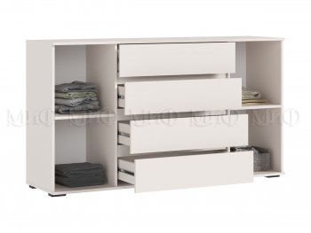 Комод 2 двери 4 ящика (1600) Норд, кашемир (Миф) в Екатеринбурге - mebel-e96.ru