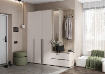 Прихожая Норд+Шкаф 1200, крафт серый/кашемир (Миф) в Екатеринбурге - mebel-e96.ru