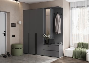 Прихожая Норд+Шкаф 1200, графит (Миф) в Екатеринбурге - mebel-e96.ru
