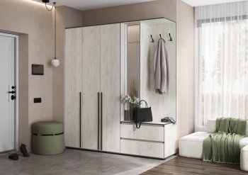 Прихожая Норд+Шкаф 1200, крафт белый (Миф) в Екатеринбурге - mebel-e96.ru