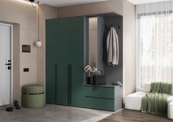 Прихожая Норд+Шкаф 1200, графит/изумруд (Миф) в Екатеринбурге - mebel-e96.ru