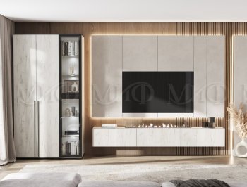 Стенка Норд крафт белый (Миф) в Екатеринбурге - mebel-e96.ru