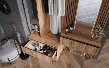 Шкаф 800+Тумба с зеркалом Норд (Миф) в Екатеринбурге - mebel-e96.ru