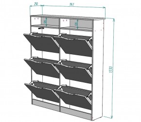 Обувница W18 (Белый) в Екатеринбурге - mebel-e96.ru