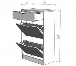 Обувница W22 (Белый) в Екатеринбурге - mebel-e96.ru