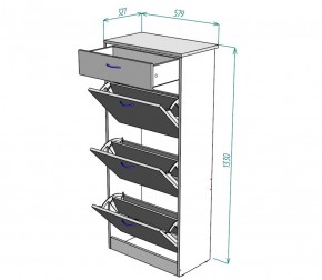 Обувница W23 (Белый) в Екатеринбурге - mebel-e96.ru