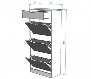 Обувница W24 (ДМ) в Екатеринбурге - mebel-e96.ru