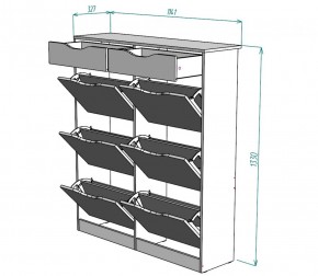 Обувница W28 (ЯАС) в Екатеринбурге - mebel-e96.ru