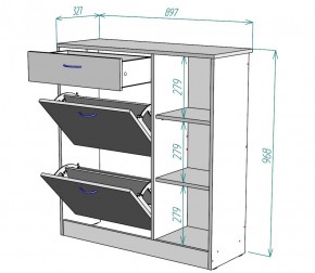 Обувница W33 (Белый) в Екатеринбурге - mebel-e96.ru