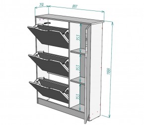 Обувница W40 (ДСС) в Екатеринбурге - mebel-e96.ru