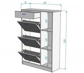 Обувница W41 (Белый) в Екатеринбурге - mebel-e96.ru