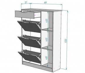 Обувница W42 (ДСС-Белый) в Екатеринбурге - mebel-e96.ru