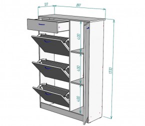 Обувница W43 (Белый) в Екатеринбурге - mebel-e96.ru