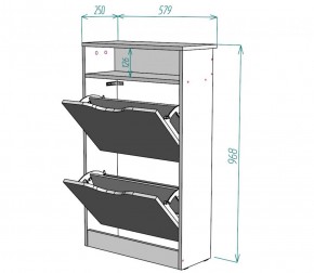 Обувница W6 (Белый) в Екатеринбурге - mebel-e96.ru