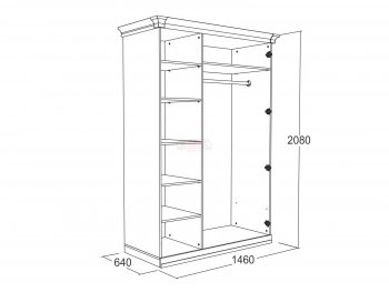 Шкаф 1500 мм Ольга-18 в Екатеринбурге - mebel-e96.ru