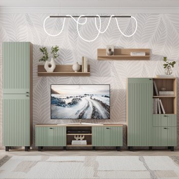 Тумба под ТВ Олива ТБ-09 эвкалипт софт (БТС) в Екатеринбурге - mebel-e96.ru