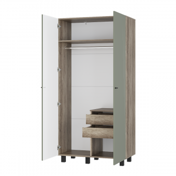 Стенка Олива комп.3 эвкалипт софт (БТС) в Екатеринбурге - mebel-e96.ru