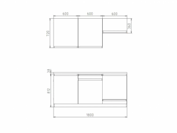 Кухонный гарнитур 1800 мм Ольвия-8 (Росток) в Екатеринбурге - mebel-e96.ru