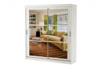 Шкаф-купе 1800 мм Орион крафт белый(Памир) в Екатеринбурге - mebel-e96.ru