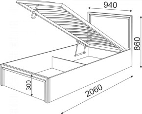 Кровать с ПМ Остин Модуль 22 (Риннер) в Екатеринбурге - mebel-e96.ru