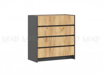 Комод 4ящ. Остин крафт/графит (Миф) в Екатеринбурге - mebel-e96.ru