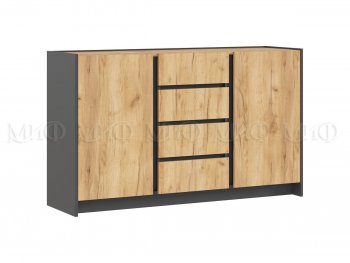 Комод 2дв.4ящ. Остин крафт/графит (Миф) в Екатеринбурге - mebel-e96.ru