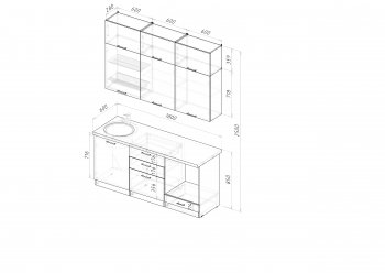 Кухонный гарнитур Парма макси 1800 мм (Герда) в Екатеринбурге - mebel-e96.ru