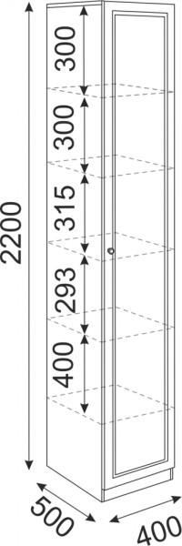 Пенал Беатрис 400 (модуль 4) (Риннер) в Екатеринбурге - mebel-e96.ru