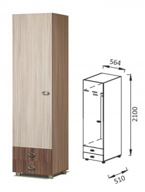 ПМ-13 шкаф для платья Юниор-6 в Екатеринбурге - mebel-e96.ru