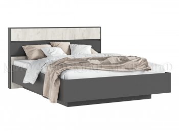 Кровать парящая Роджина с подсветкой, графит/крафт белый (Миф) в Екатеринбурге - mebel-e96.ru