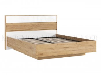 Кровать парящая Роджина с подсветкой, крафт/белый (Миф) в Екатеринбурге - mebel-e96.ru