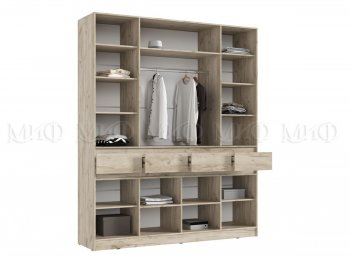 Спальный гарнитур Роджина крафт серый/кашемир, модульный (Миф) в Екатеринбурге - mebel-e96.ru