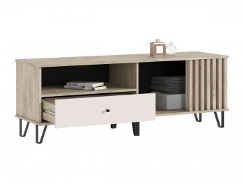 Тумба ТВ (1500) Роджина крафт серый/кашемир (Миф) в Екатеринбурге - mebel-e96.ru