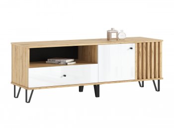 Тумба ТВ (1500) Роджина крафт/белый (Миф) в Екатеринбурге - mebel-e96.ru