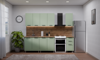 Кухонный гарнитур Ромашка 1600 мм Фисташка (Аленка) в Екатеринбурге - mebel-e96.ru