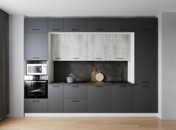 Кухонный гарнитур Санторини 3400 мм МДФ (Санвут) в Екатеринбурге - mebel-e96.ru