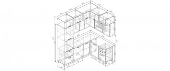 Кухонный гарнитур угловой Крафт 2200*1700 мм (Санвут) в Екатеринбурге - mebel-e96.ru