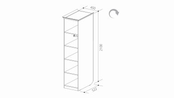 Шкаф-пенал ШиК-1 ( Уголок Школьника 2) в Екатеринбурге - mebel-e96.ru