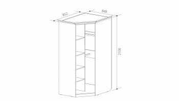 Шкаф угловой ШиК-3 (Уголок Школьника 2) в Екатеринбурге - mebel-e96.ru