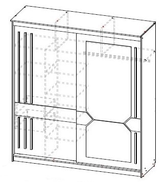 Шкаф-купе № 25 2000 мм (СВ) в Екатеринбурге - mebel-e96.ru