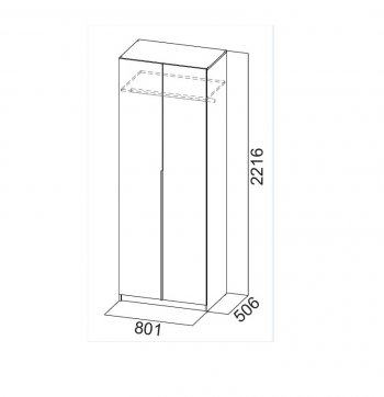 Шкаф 800 мм ШК-5 графит (СВ) в Екатеринбурге - mebel-e96.ru