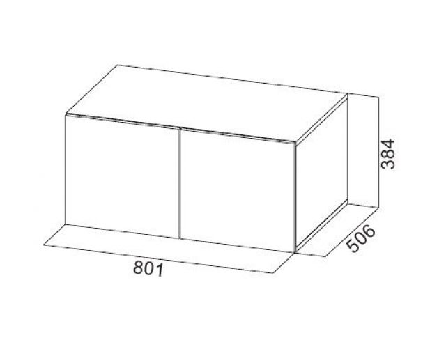 Шкаф 800 мм ШК-5 с антресолью белый (СВ) в Екатеринбурге - mebel-e96.ru