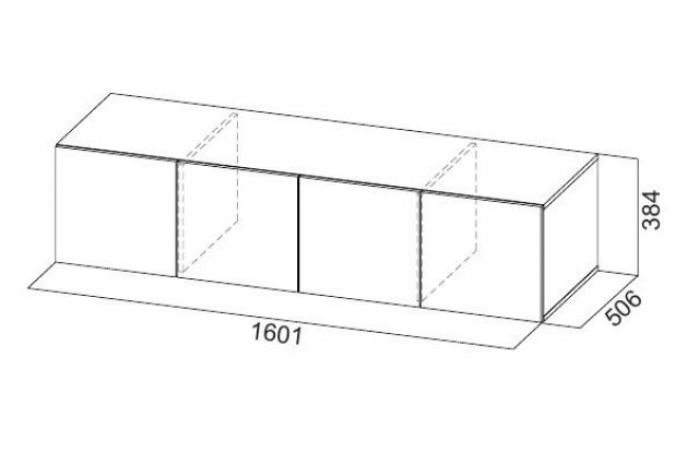 Шкаф 1600 мм ШК-5 с антресолью графит (СВ) в Екатеринбурге - mebel-e96.ru