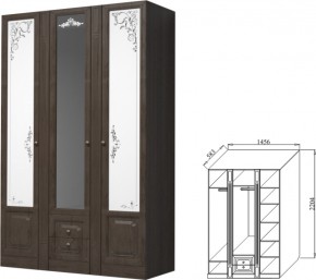 Шкаф 3-х дверный для платья и белья с выдвижными ящиками Ева-11 в Екатеринбурге - mebel-e96.ru