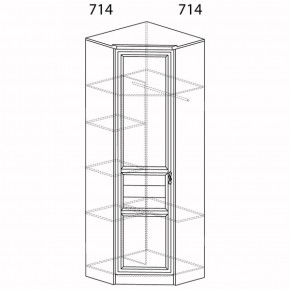 Шкаф для одежды угловой Лира 57 (Яна) в Екатеринбурге - mebel-e96.ru