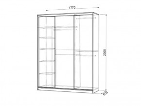 Шкаф-купе Бассо 7-600 27 (полки слева) в Екатеринбурге - mebel-e96.ru