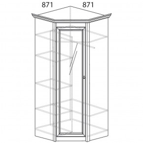 Шкаф угловой Флоренция 641 (Яна) в Екатеринбурге - mebel-e96.ru