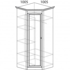 Шкаф угловой Флоренция 662 фасад глухой (Яна) в Екатеринбурге - mebel-e96.ru